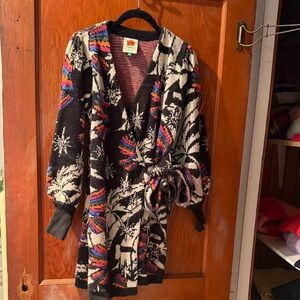 FARM Rio Toucans Multicolor Patterned Sweater Dress